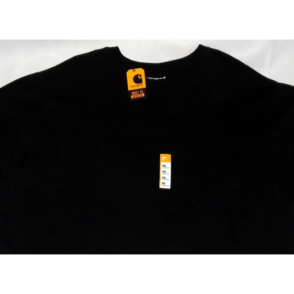 Carhartt Loose Fit Heavyweight Long-Sleeve Logo Sleeve Graphic Size 2XL TK0231-M
